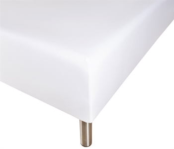 Boxlagen 140x200 cm - Hvid - 100% Bomuldssatin - Faconlagen til madras
