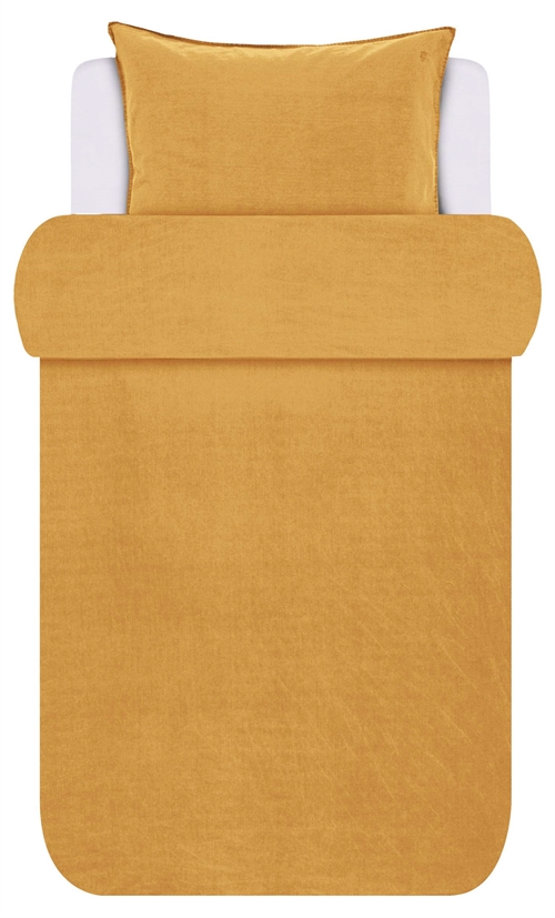 Marc O\'Polo sengetøj - 140x220 cm -  100% Enzymvasket bomulds sengesæt - Senja Golden Yellow sengelinned 