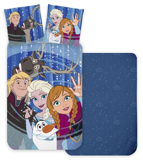 Frost 2 Junior sengetøj 100x140 cm - Anna og Elsa - 100% bomulds sengesæt Frozen